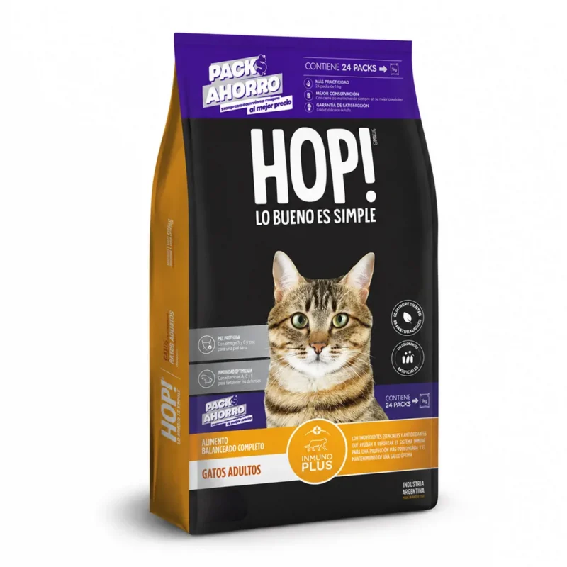 HOP! GATOS ADULTOS PACK AHORRO 24 KG.