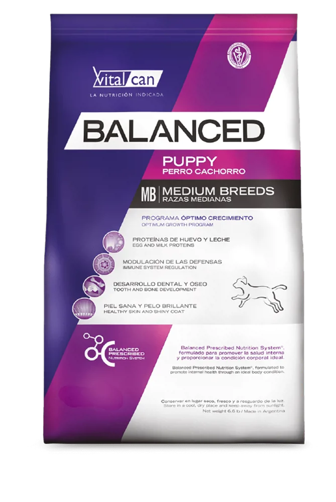 BALANCED PERRO CACHORRO RAZA MEDIANA 12KG