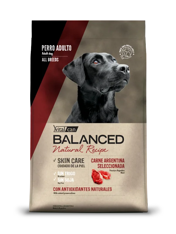 BALANCED NATURAL RECIPE PERRO ADULTO CARNE 15KG