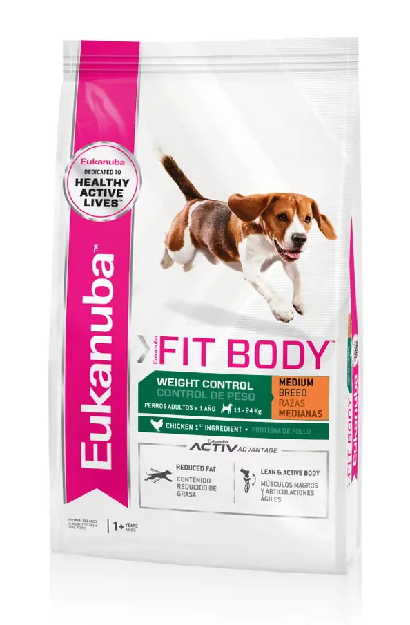 EUKANUBA FIT BODY MEDIUM BREED 15KG