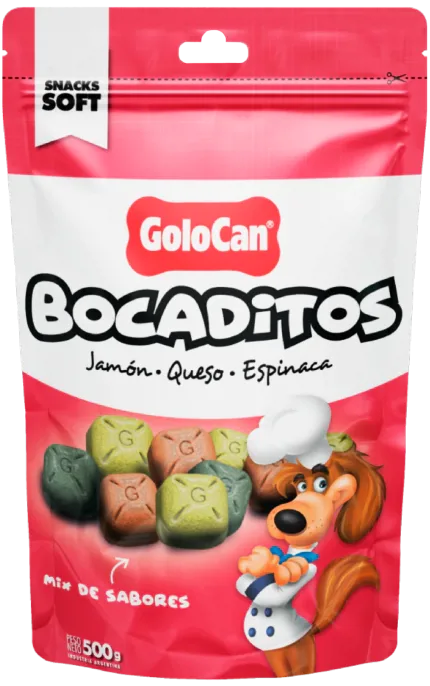GOLOCAN JAMÓN, QUESO Y ESPINACA 500GR.