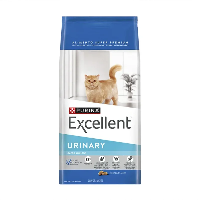 EXCELLENT URINARY CAT CON POLLO Y ARROZ 1KG