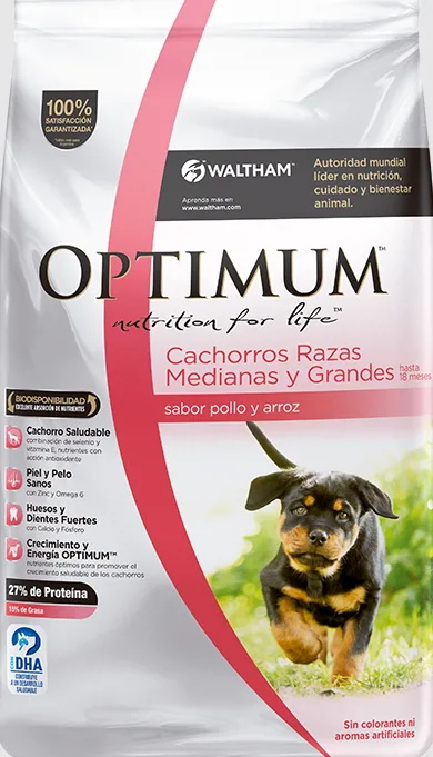 OPTIMUM CACHORRO RAZAS MED/GDE 15 KG