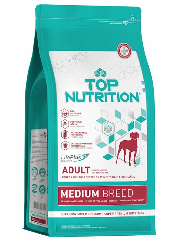 TOP NUTRITION ADULTO RAZAS MEDIANAS 15 KG