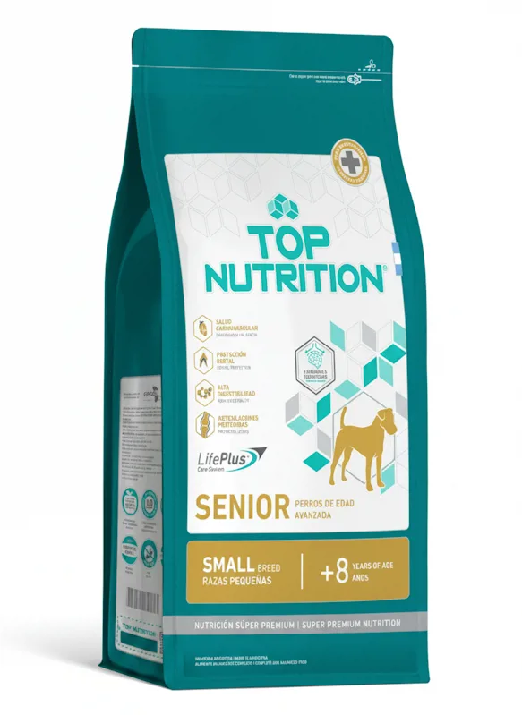 TOP NUTRITION SENIOR RAZAS PEQUEÑAS X 3 KG