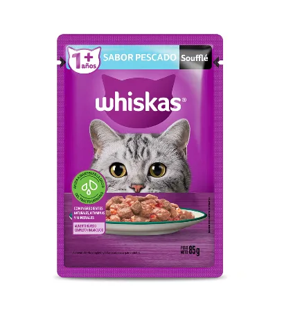 POUCH WHISKAS ADULTO SOUFFLE DE PESCADO