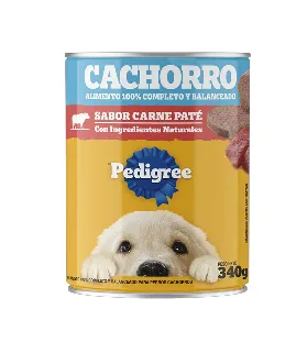 LATA PEDIGREE CACHORRO CARNE X 340 GR