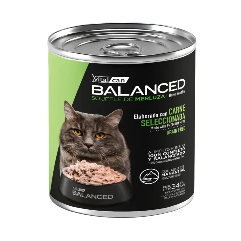 LATA BALANCED GATO CASTRADO MERLUZA X 340 GR