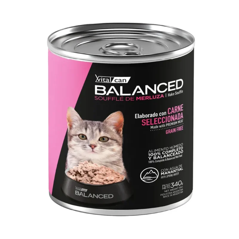LATA BALANCED GATO CACHORRO MERLUZA X 340 GR