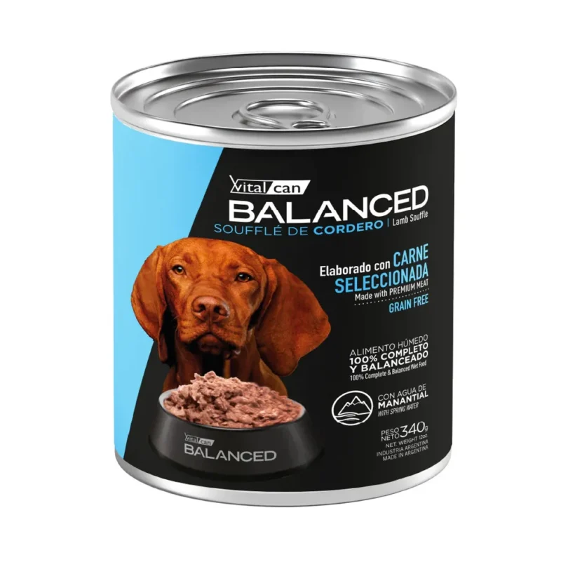 LATA BALANCED PERRO ADULTO CORDERO X 340 GR