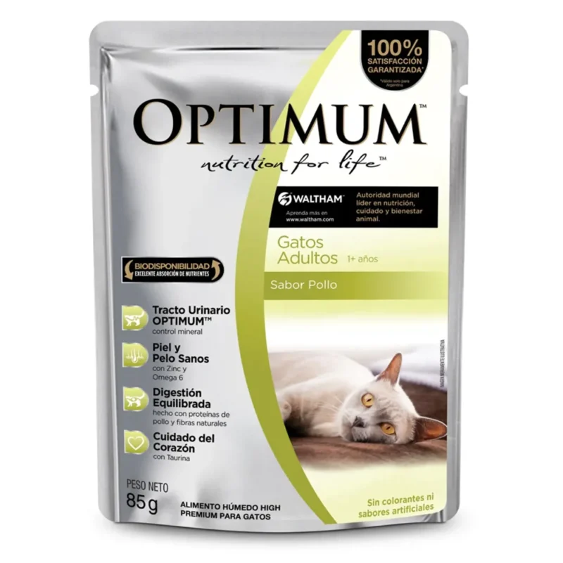 POUCH OPTIMUM GATO ADULTO POLLO