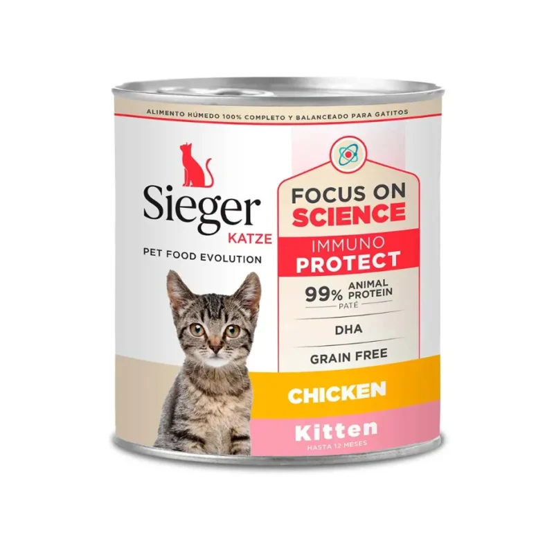 LATA SIEGER GATO CACHORRO POLLO X 340 GR