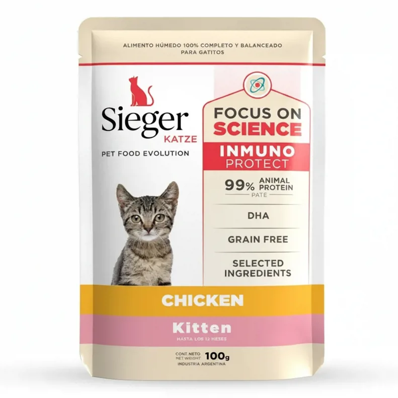 POUCH SIEGER GATO CACHORRO POLLO