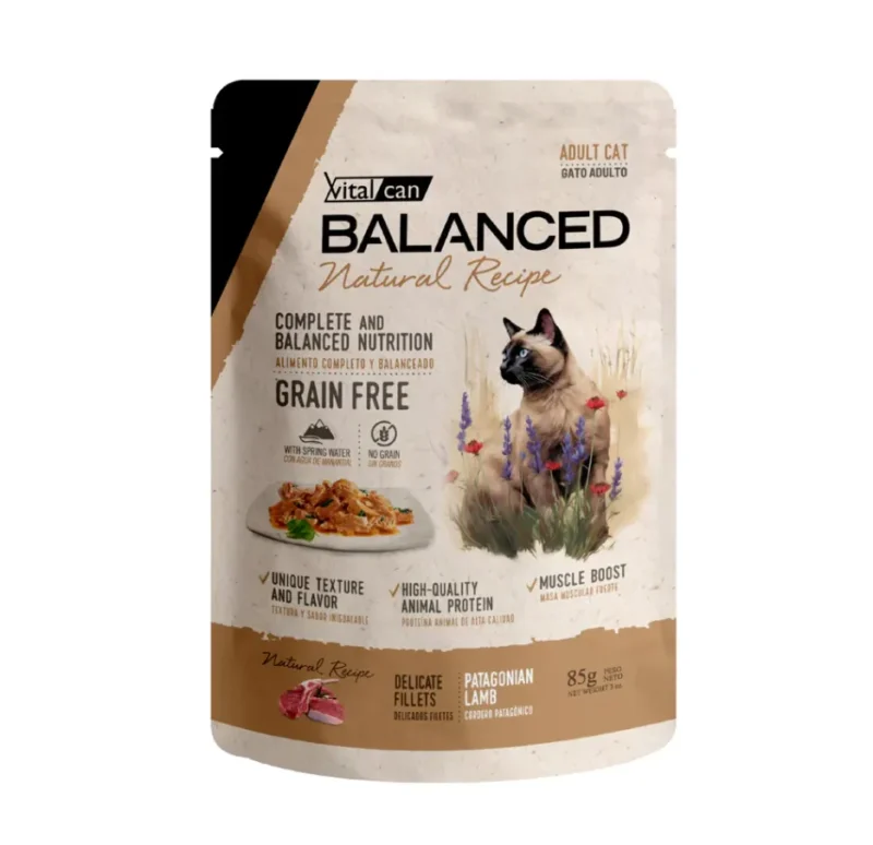 POUCH BALANCED GATO ADULTO CORDERO