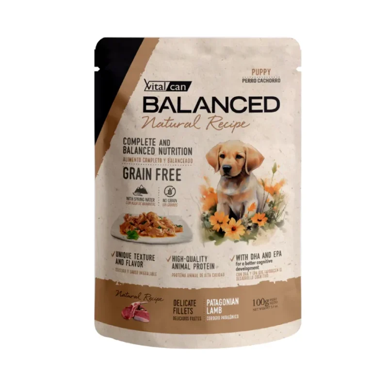 POUCH BALANCED PERRO CACHORRO CORDERO