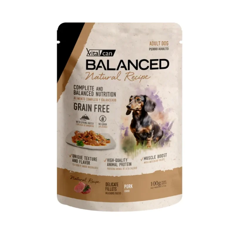 POUCH BALANCED PERRO ADULTO CERDO