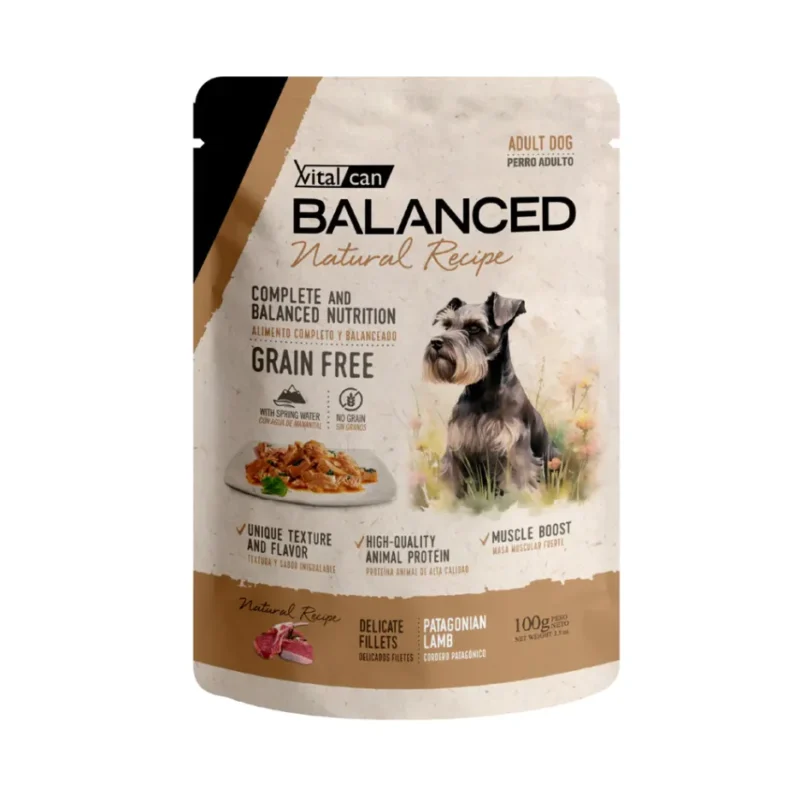 POUCH BALANCED PERRO ADULTO CORDERO