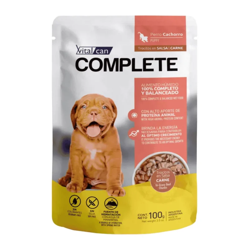 POUCH COMPLETE PERRO CACHORRO CARNE