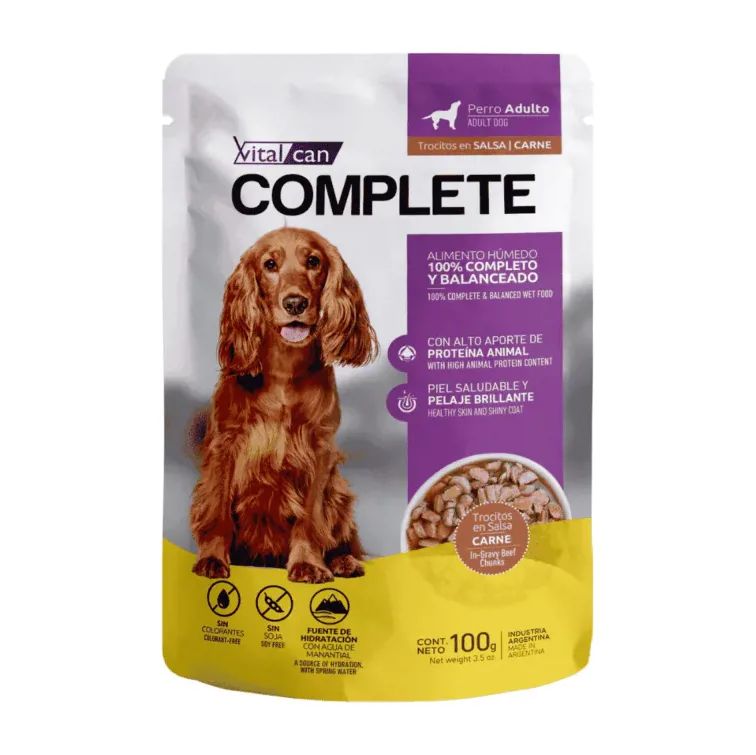 POUCH COMPLETE PERRO ADULTO CARNE