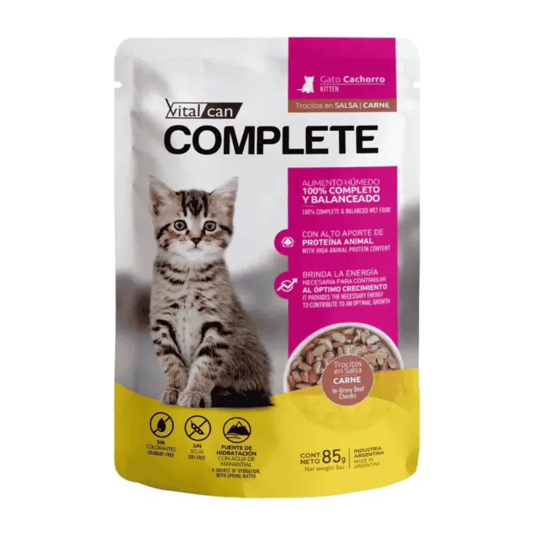 POUCH COMPLETE GATO CACHORRO CARNE