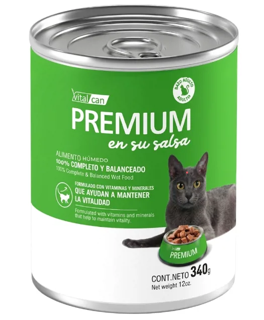 LATA PREMIUM GATO ADULTO CARNE X 340 GR