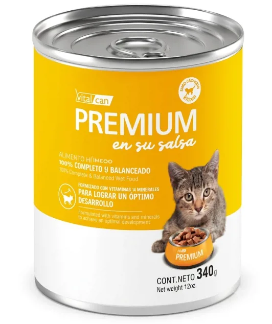 LATA PREMIUM GATO CACHORRO CARNE X 340 GR