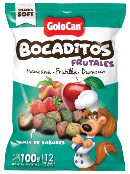 GOLOCAN MANZANA, FRUTILLA Y DURAZNO 100GR.