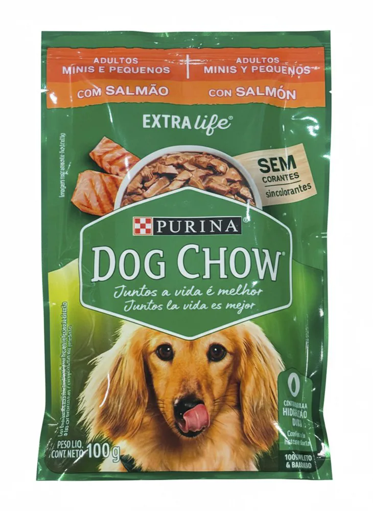 POUCH DOG CHOW ADULTOS MINIS Y PEQUEÑOS SALMON