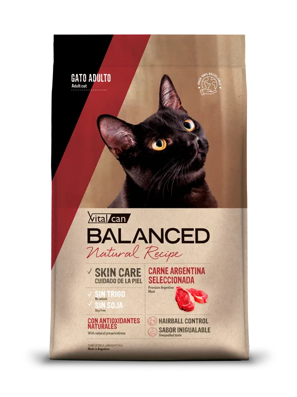 BALANCED NATURAL RECIPE GATO ADULTO CARNE 3KG