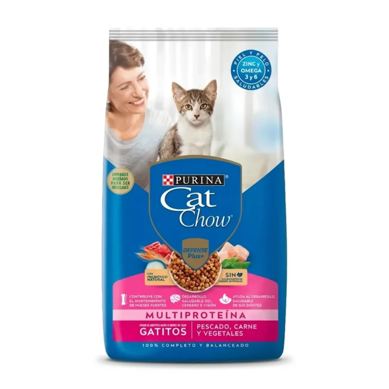 CAT CHOW GATITOS PESCADO, CARNE Y VEGETALES 15KG