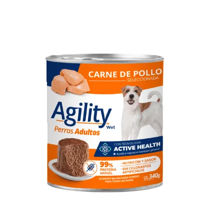 LATA AGILITY DOGS ADULT POLLO 340GR.
