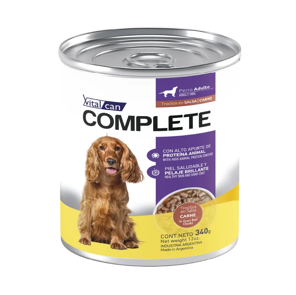 LATA COMPLETE PERRO ADULTO CARNE 340GR.