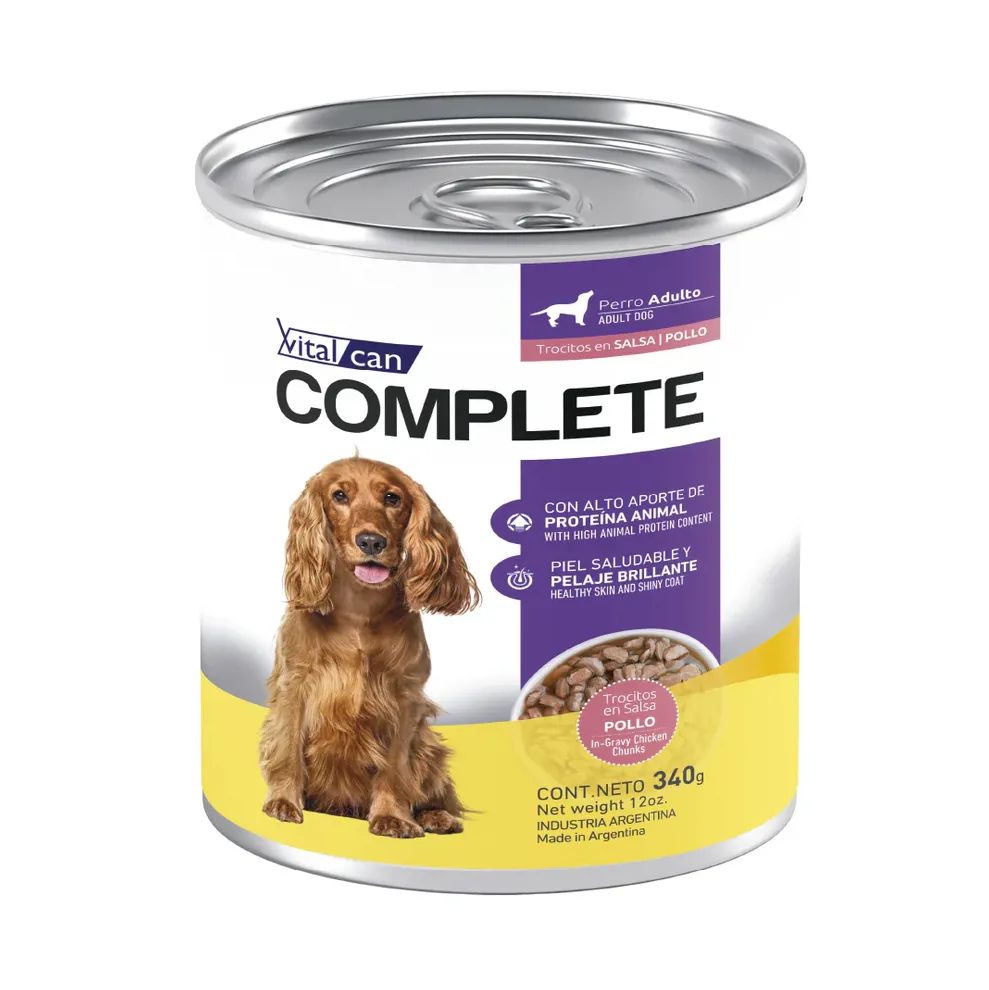 LATA COMPLETE PERRO ADULTO POLLO 340GR.