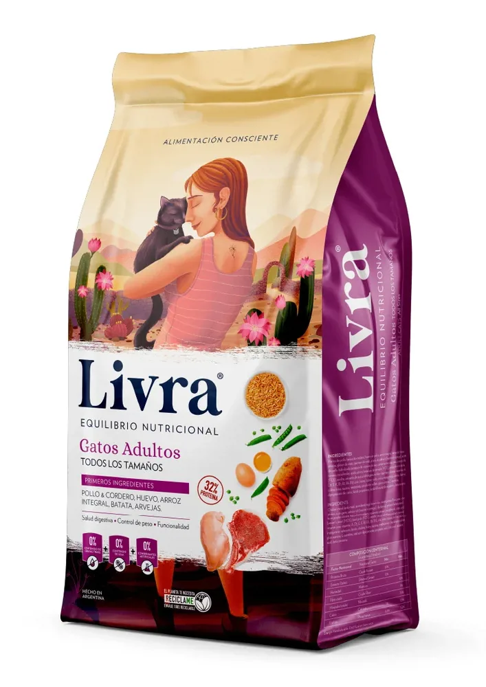 LIVRA GATOS ADULTOS 3KG