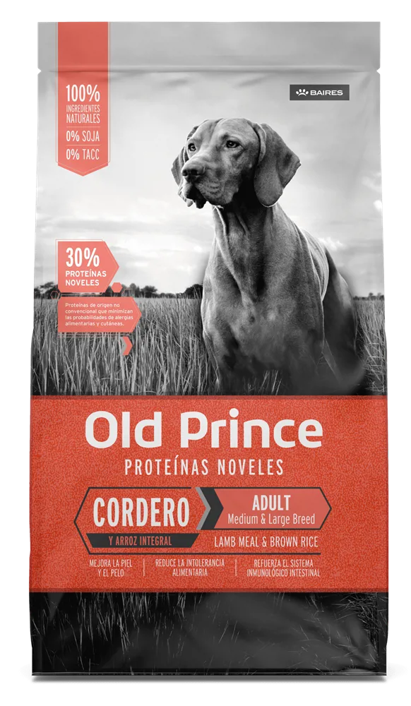 OLD PRINCE NOVEL ADULTO MEDIANO Y GRANDE CORDERO Y ARROZ 15KG