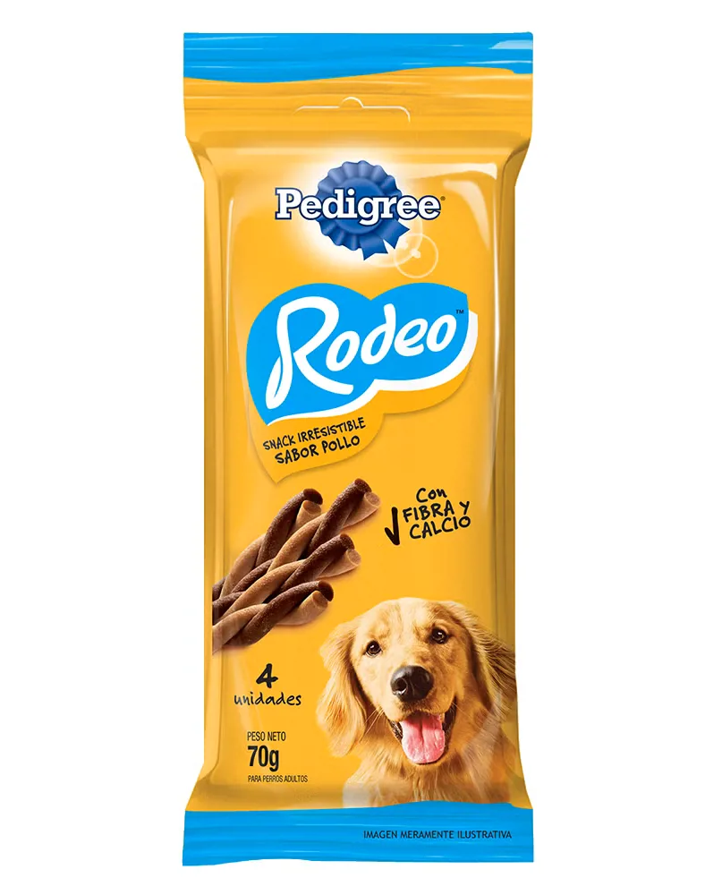 PEDIGREE RODEO ADULTO POLLO 4 UNIDADES X 70GR.