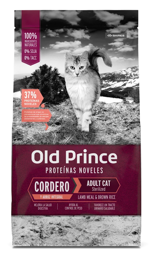 OLD PRINCE NOVEL GATO ADULTO ESTERILIZADO CORDERO Y ARROZ 3KG
