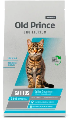 OLD PRINCE EQUILIBRIUM GATITOS POLLO Y ARROZ 3KG