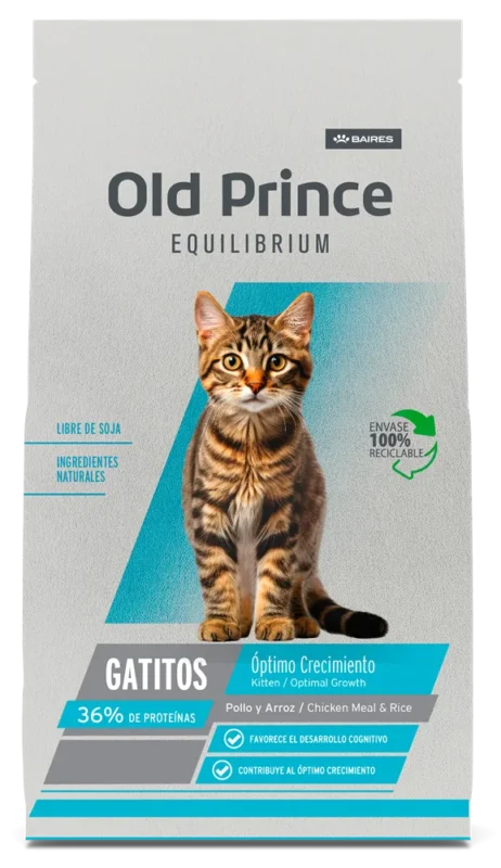 OLD PRINCE EQUILIBRIUM GATITOS POLLO Y ARROZ 1KG